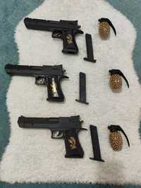 Pistol copii + Bile incluse / Model Desert Eagle calibru 45 , Plastic
