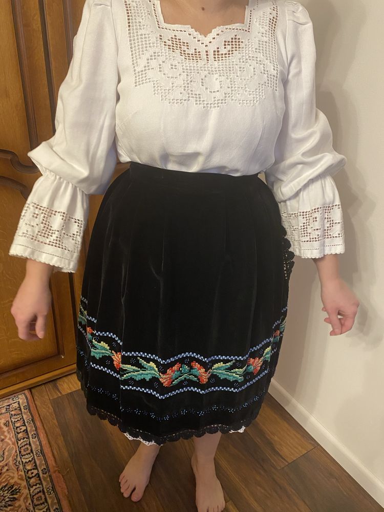 Costum popular nou, cu ciur, zadie catifea