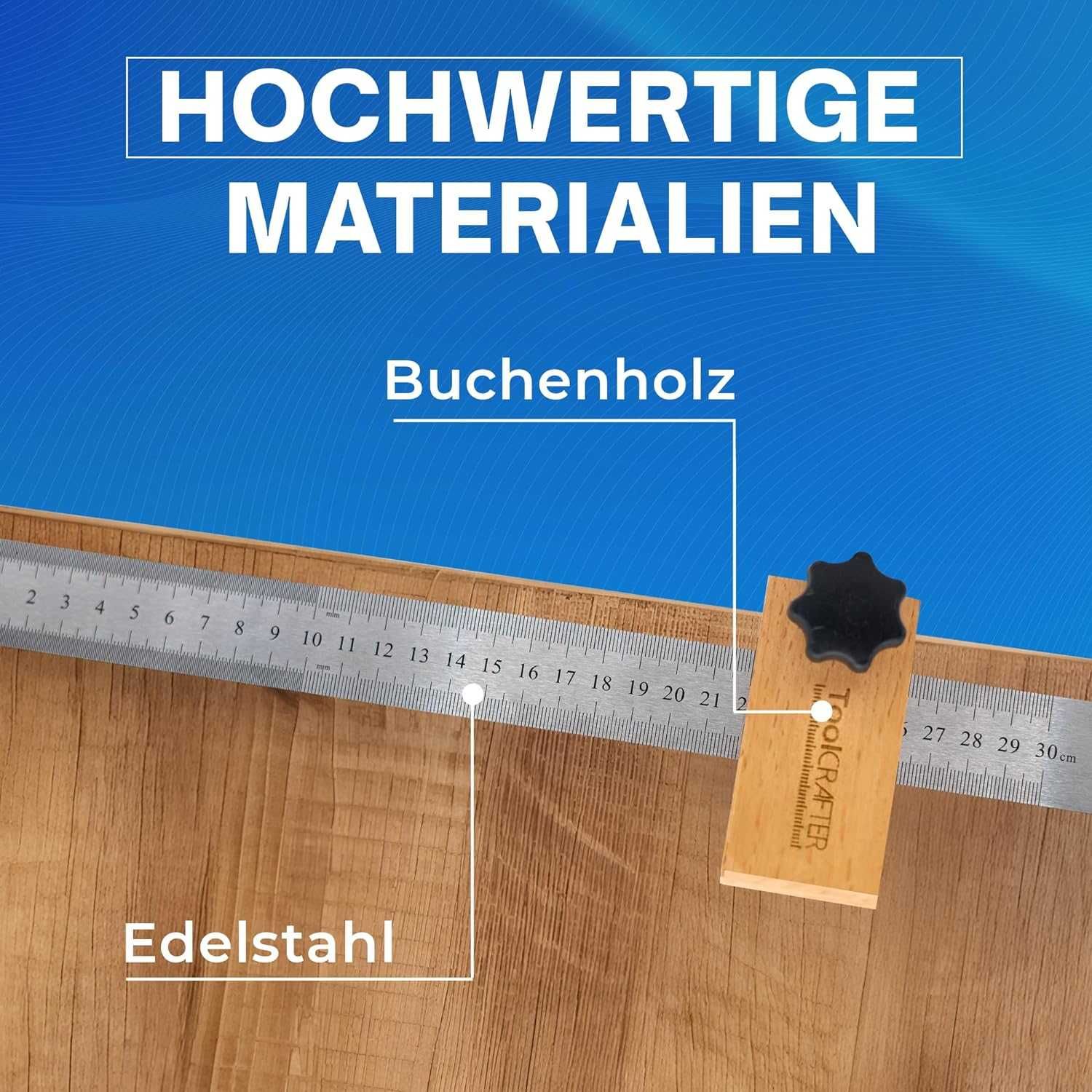 маркираща линия с ограничител, линеал, 30 см, Германия