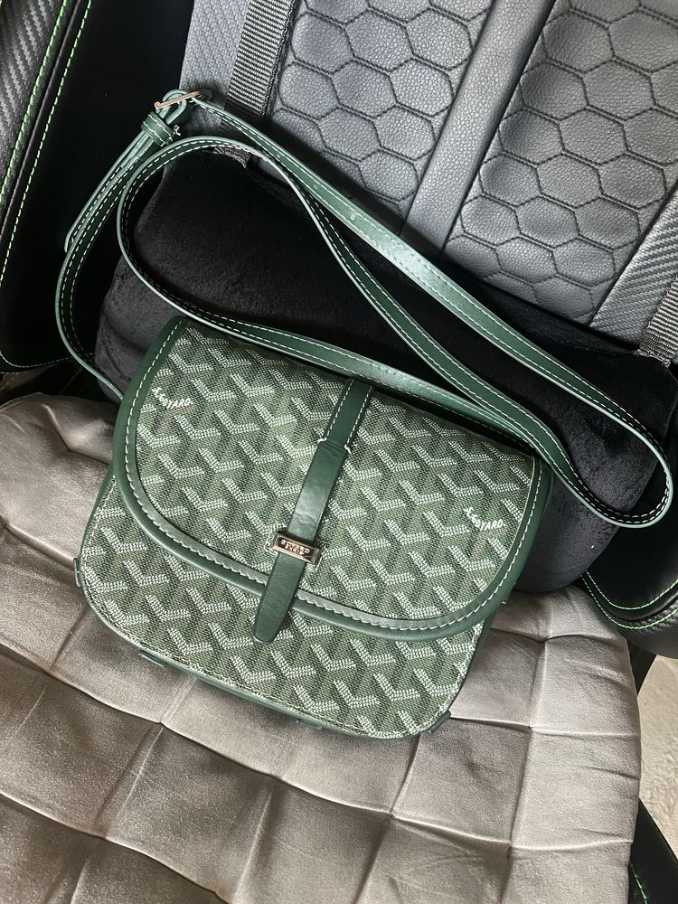 Goyard Belvedere PM Зелена чанта