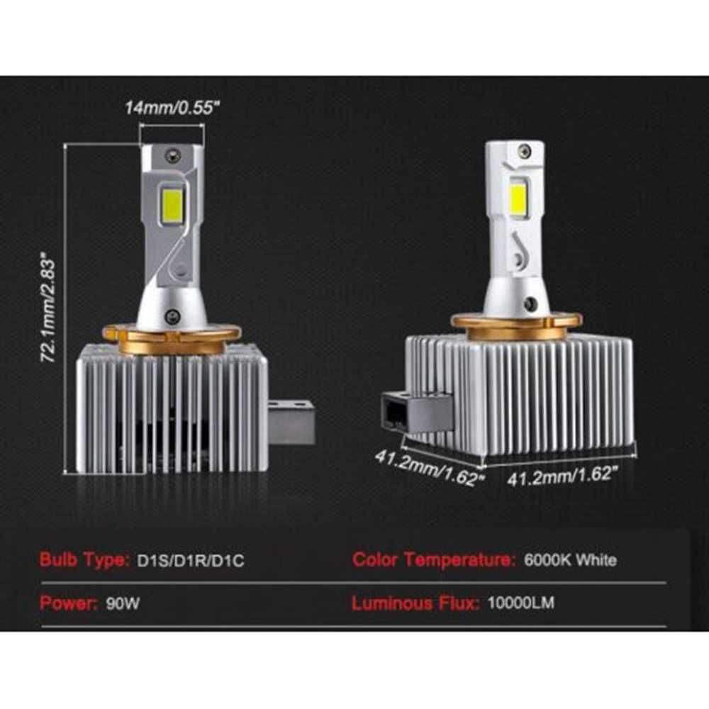 D1S LED xenon крушки, 90 W, 12000 LM, Canbus D-series, комплект