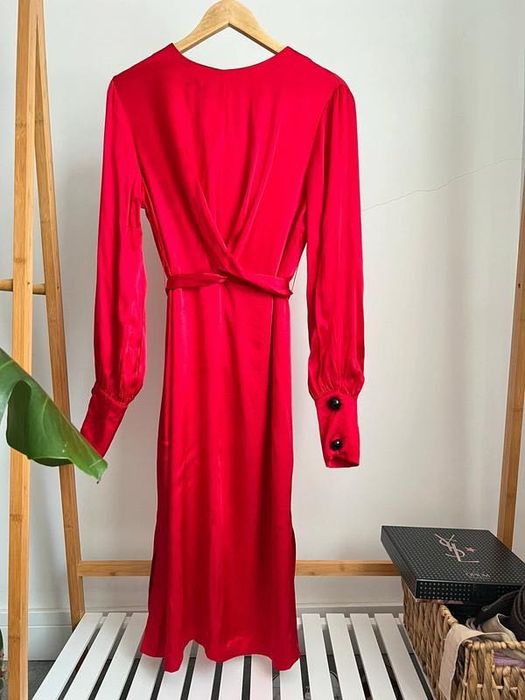 Rochie roșie midi Mango