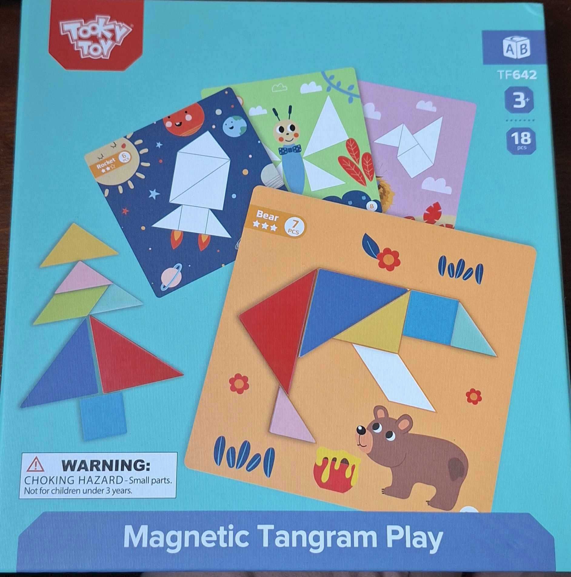 Детска игра Tooky Toy - Магнитен танграм