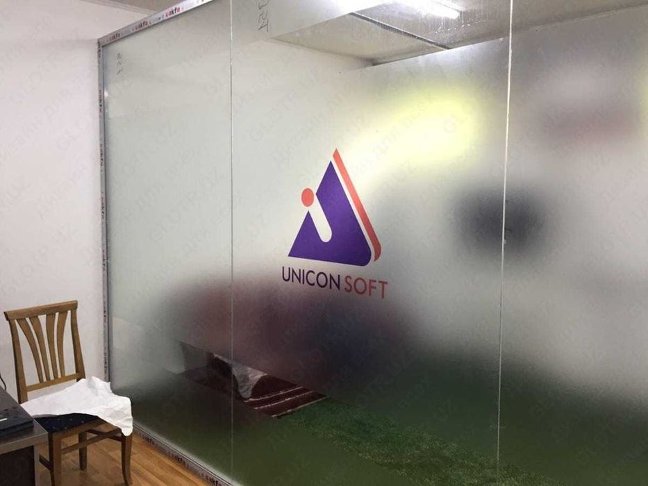 Матовое стекло. Наклейка. Печать. Любой тип. Туманка. Оракал. Брендинг