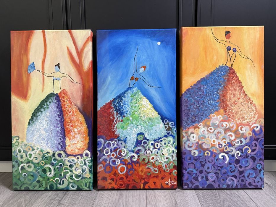 Set tablouri pictate in ulei