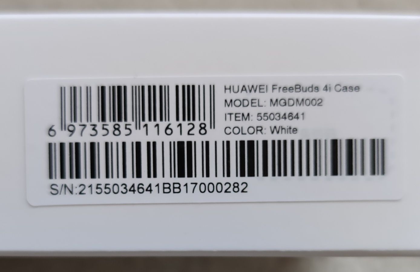 Husa case silicon originala Huawei FreeBuds 4i albă Nouă Sigilată