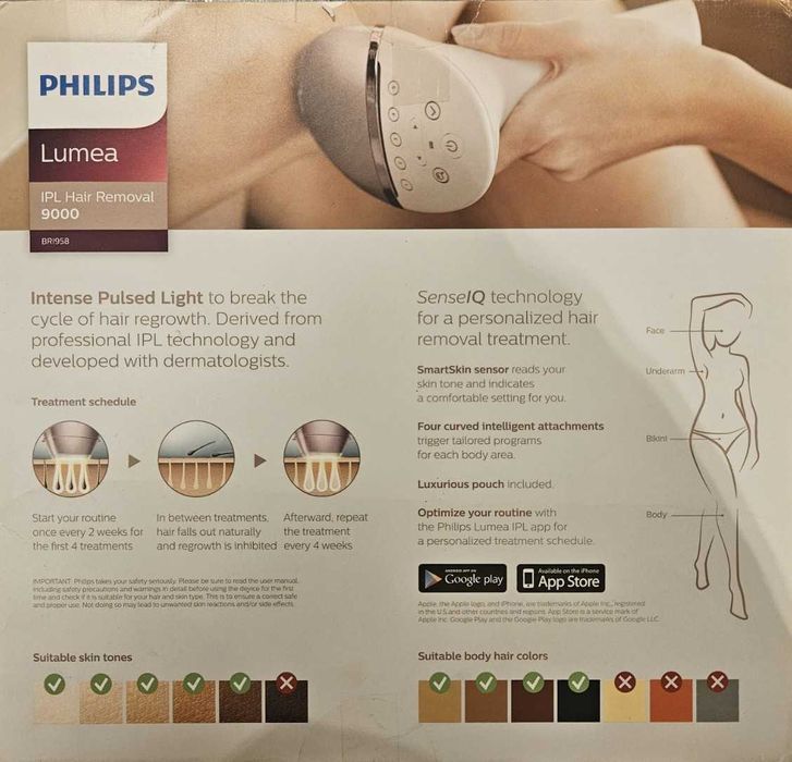 Фотоепилатор Philips Lumea 9000, BRI958