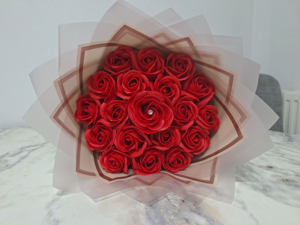 Buchet trandafiri de săpun