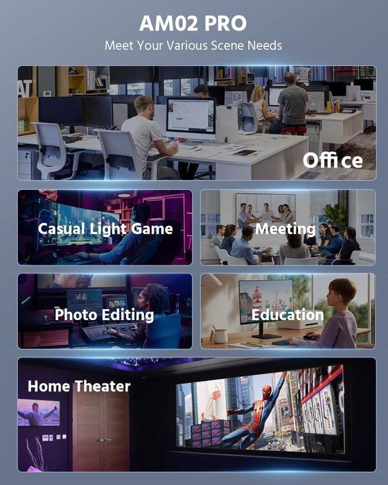 Mощен Mини PC NiPoGi - Ryzen 7 5700U, 16GB RAM, 512GB SSD