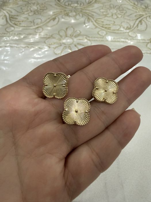 Комплект ванклиф: серьги и кольцо