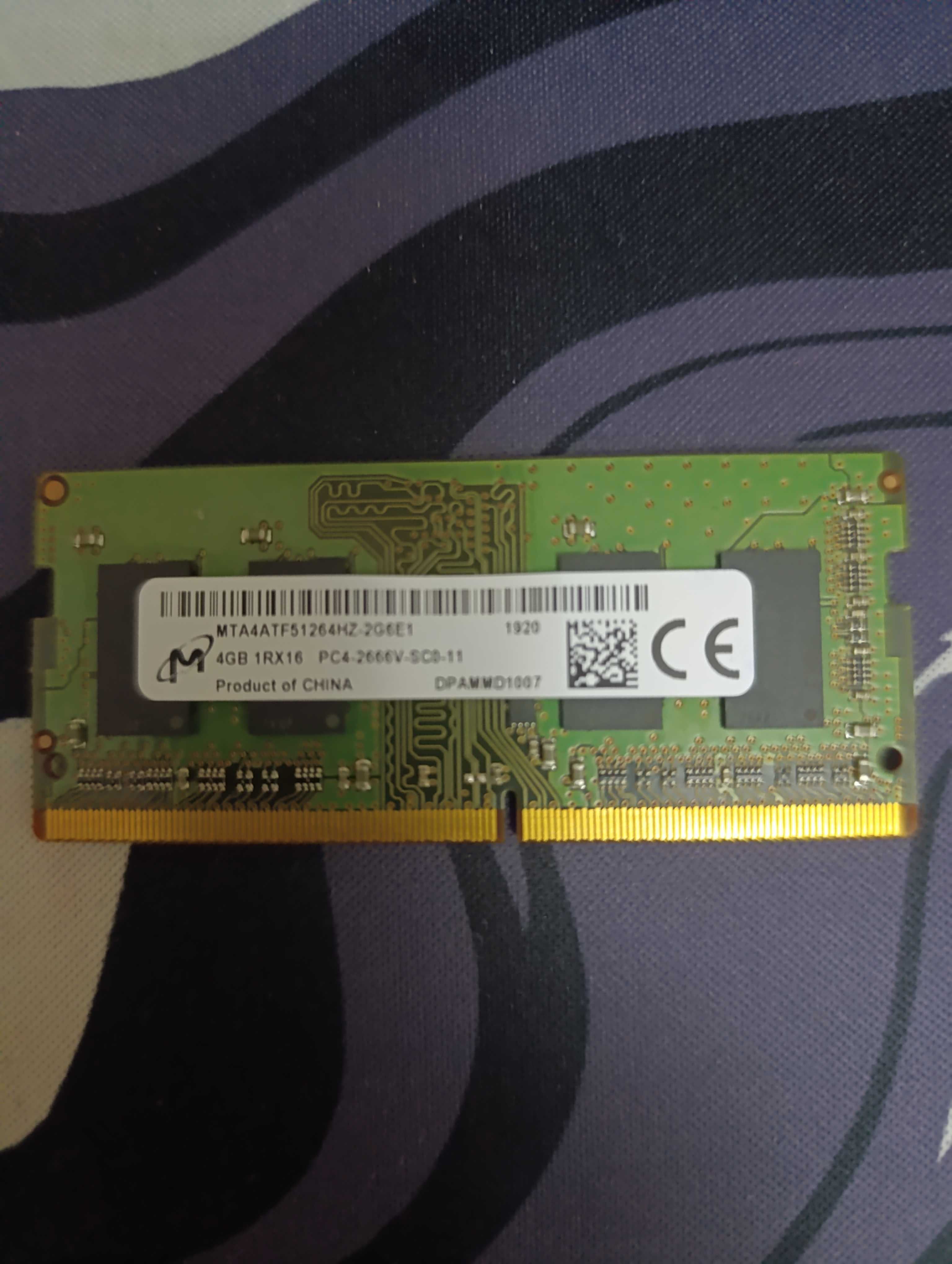 Память оперативная DDR4 2666 4 GB Micron Sodimm
