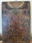 Icoana rara de procesiune, 1827, scoala Caldărusani - pictata pe lemn