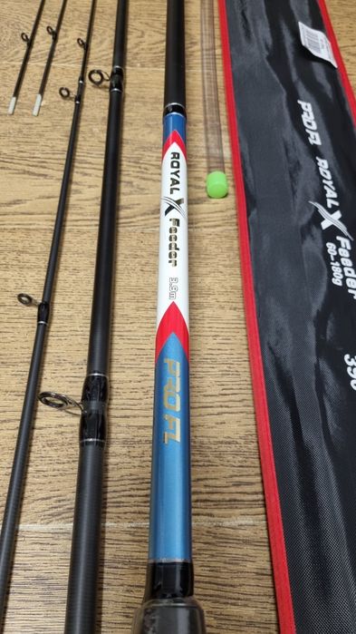 SET 2 FEEDERE PRO FL ROYAL X Feeder 3.90m + 2 Mulinete FL Feeder Wind