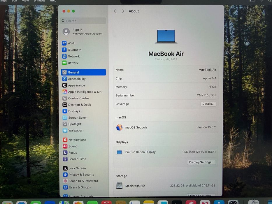 MacBook Air 13" M4 Chip 10-CPU, 8-GPU, 16RAM, 256SSD ГАРАНЦИЯ 22.5.26г