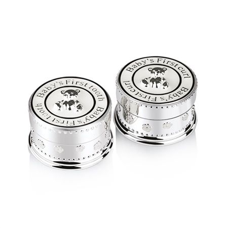 Set cutiute argintate primul dinte si par bebelusi, Newbirdge Irlanda