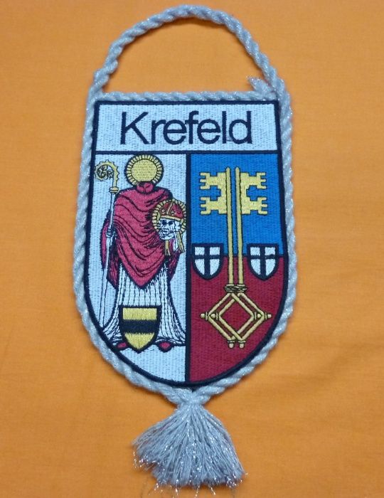 Orasul KREFELD Germania stema blazon heraldica vintage