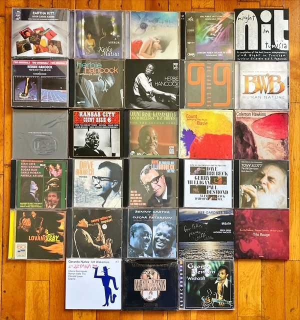 Lot CD jazz: Matsui, Gillespie, Hancock, Basie, Getz, Brubeck, Davis..
