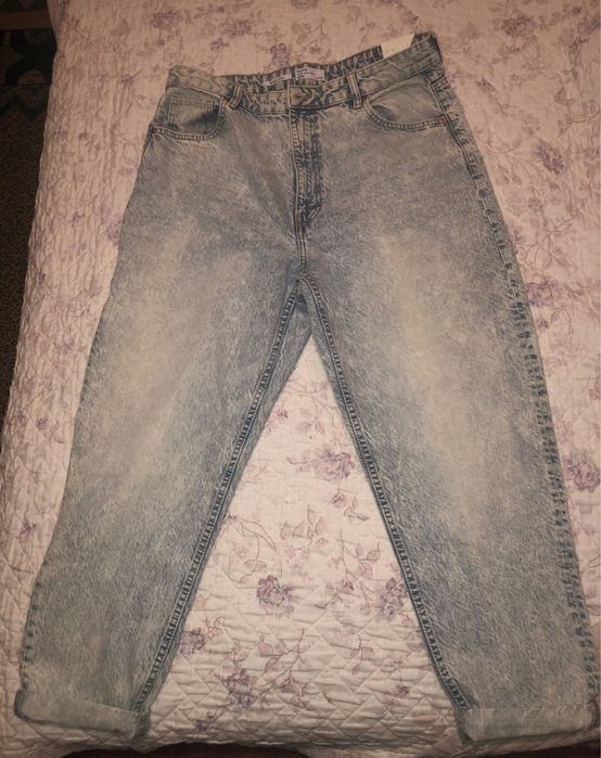 Женские джинсы, коттон, стиль МОМ, классика