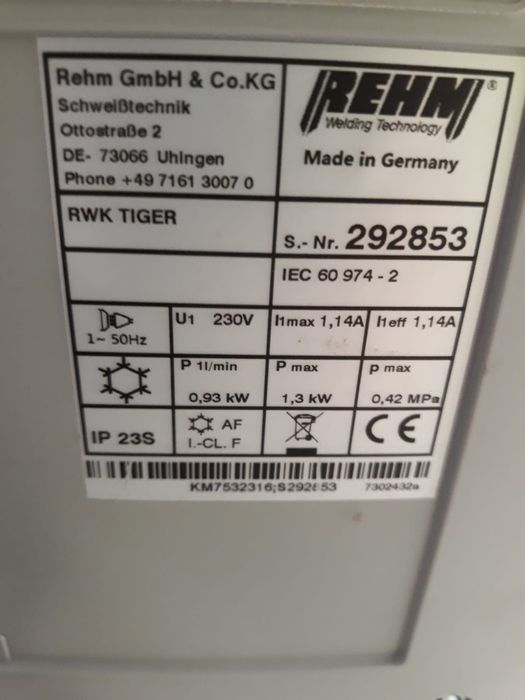REHM tiger 180 ultra ,aparat de sudura !