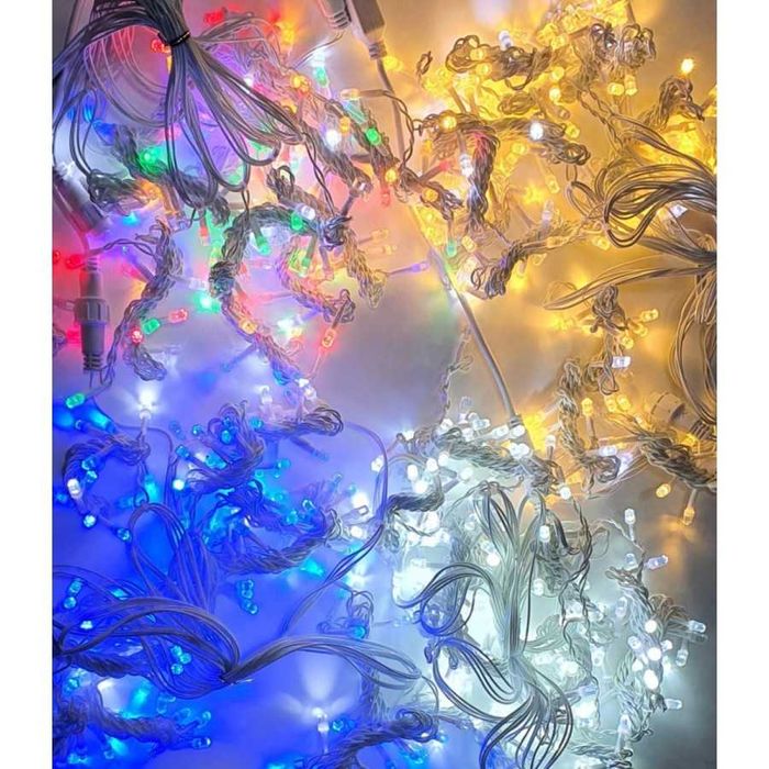 Instalatie perdea ploaie cu FLASH 3x1.5 m Premium alb rece, multicolor