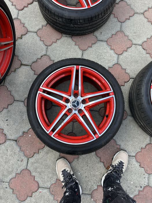 Jante R18 5x112 cu anvelope ca noi Mercedes Audi VW Skoda