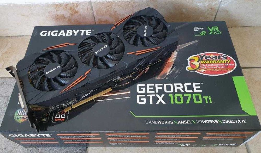 Видеокарта GIGABYTE GeForce GTX 1070 Ti G1 Gaming 8GB GDDR5