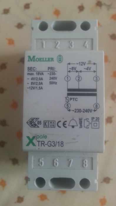 Transformator sonerie pentru montaj in tabloul electric