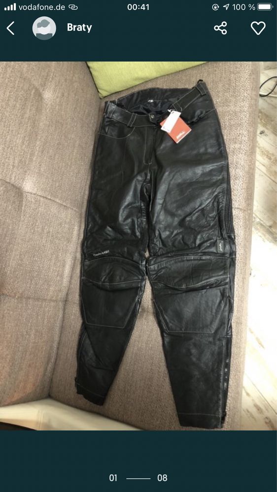 Pantaloni moto, noi, piele