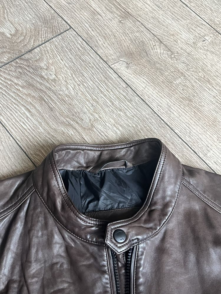 Massimo Dutti : Яке от естествена кожа размер Л / Оригинал