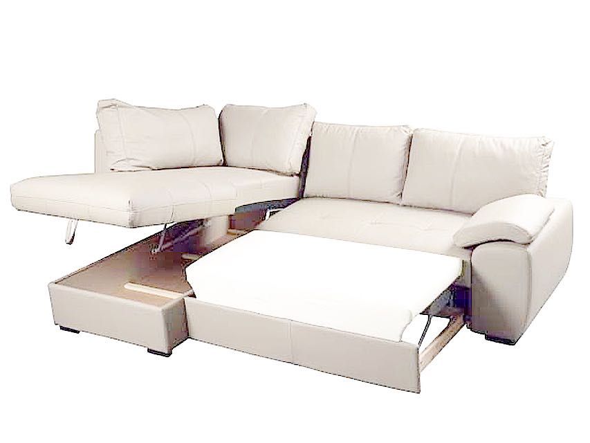 Разтегателен диван чисто нов 245х170х90 см. Висококачествена еко кожа.