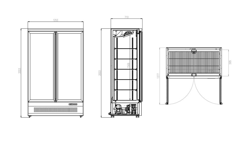 Vitrina Congelare Atom Maxi ECONOMIC / Danemarca / 125x76x203, NOU