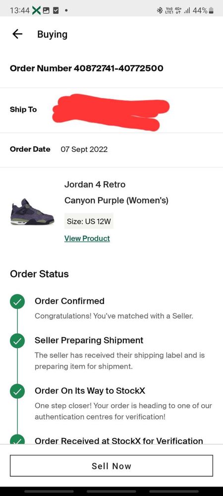 Jordan 4 Purple Canyon