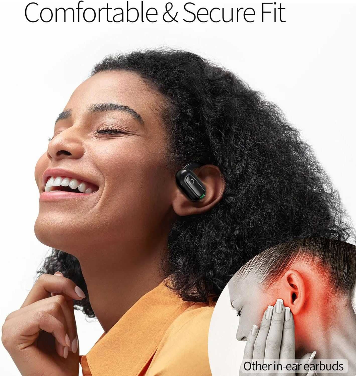 Слушалки с отворено ухо XINSRE Bluetooth 5.3, IPX7, 55 часа