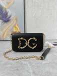 Geanta Dolce Gabbana Girls negru, 21 cm, Premium