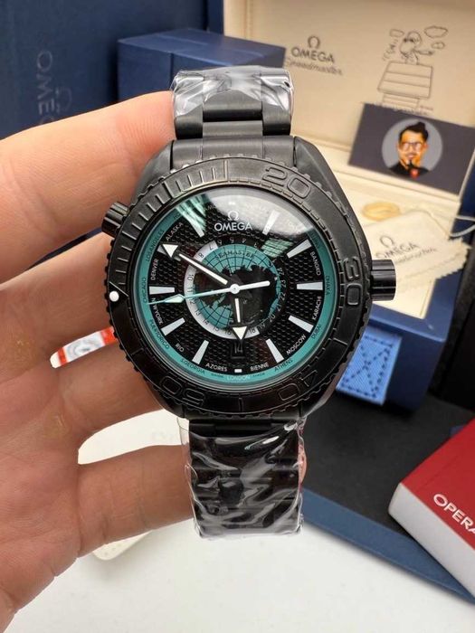 omega seamaster worldtimer black