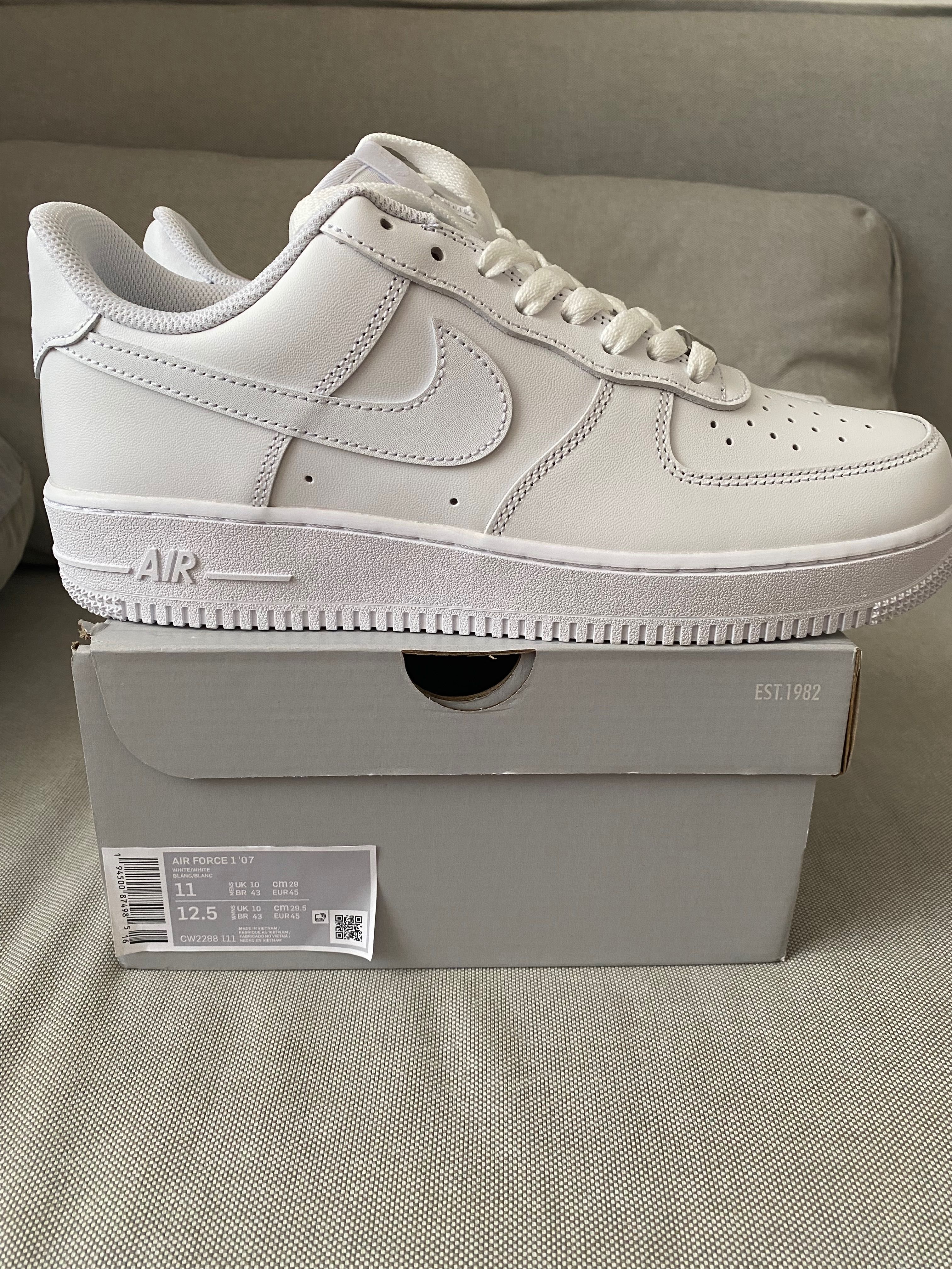 NIKE AIR FORCE 1 ‘07 white/white 45