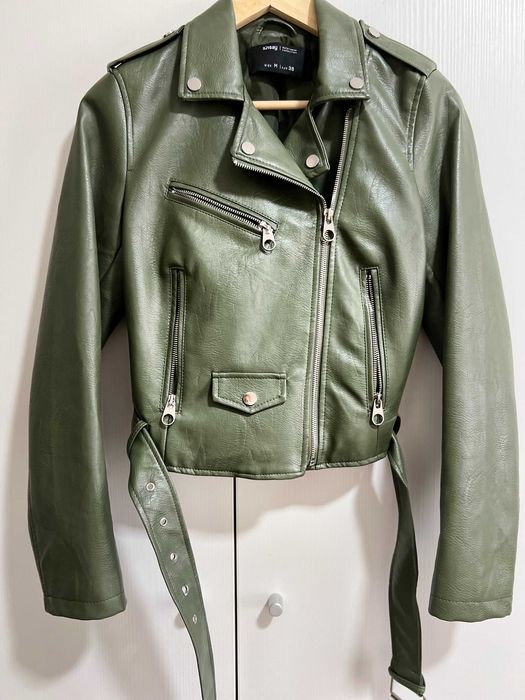 Geaca biker kaki
