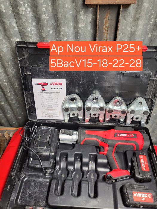 Presa  Virax P25+ folosita 1 singura zi 2bateri 5bacuri:V15-18-22-25