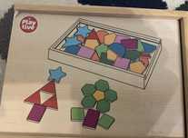 Figuri geometrice magnetice- set de lemn
