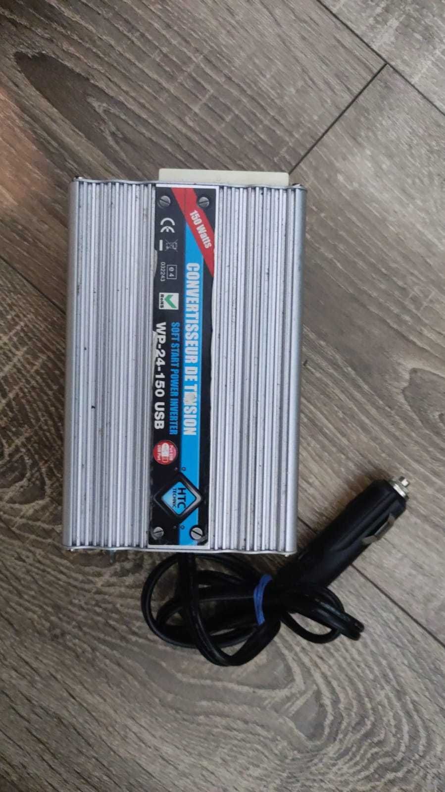 Convertor camion 24-220 V 150 W/port USB-Priză USB Emark Lvd Plus 2A