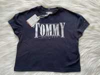 Tricou bleumarin, Tommy Hilfiger, pt fete, marime 122-7 ani