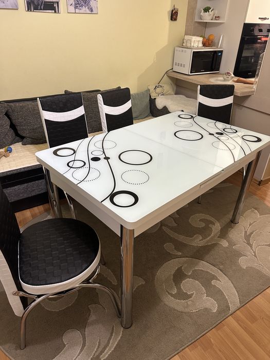 Masa bucatarie dining 6 scaune