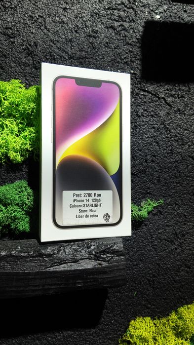 iPhone 14 128gb Starlight Neverlocked Nou Sigilat/Fact+Garantie