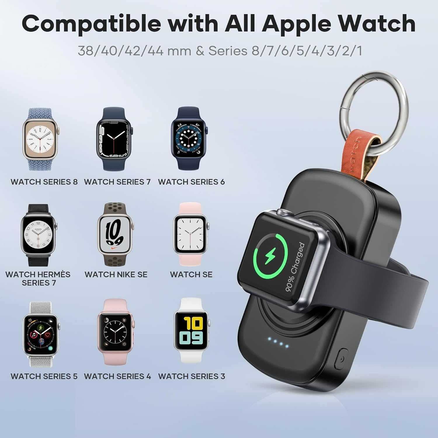 Преносимо безжично зарядно устройство за Apple Watch1800mAh Power Bank