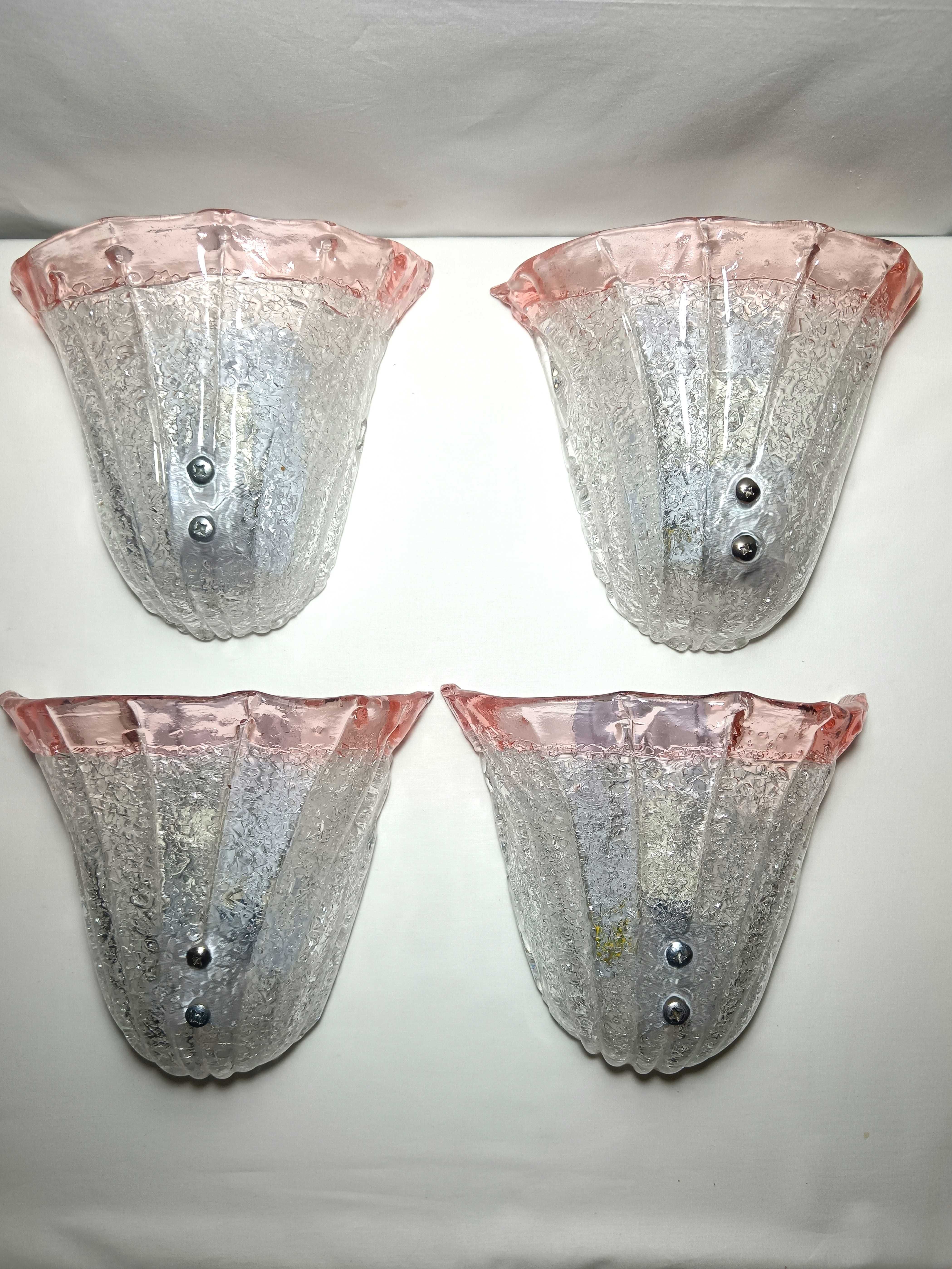 Aplica (1 din 4) Art deco, sticla Murano, vintage