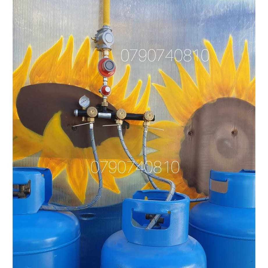 Kit complet cu 2,3,4 butelii GPL 80L pt racordare la centrala termica