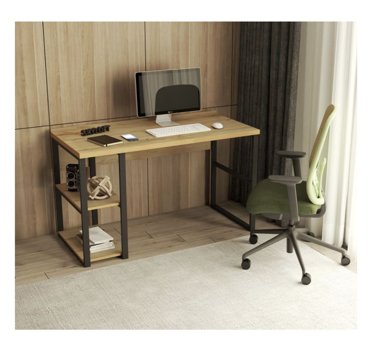 Большой стол с полками в стиле LOFT