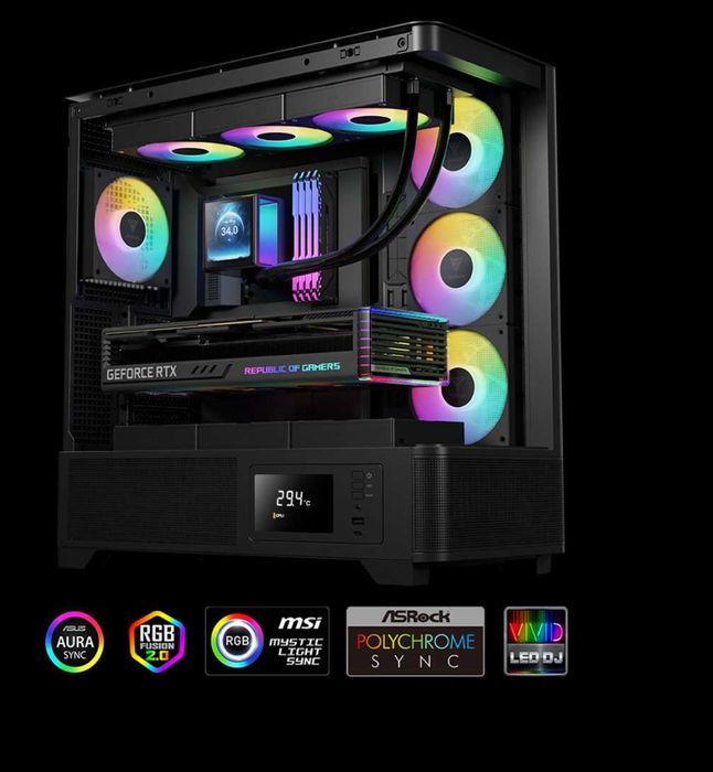 Водно охлаждане GAMDIAS CHIONE P5-360 WH AIO ARGB -3.4” IPS LCD, 360mm