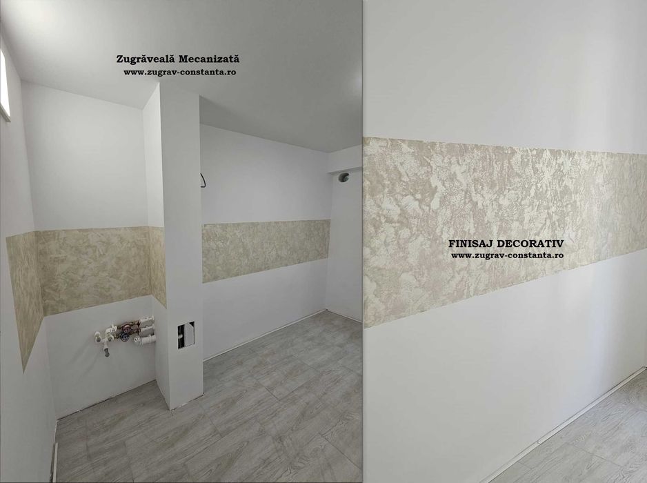 Zugraveli mecanizate - Sapa Autonivelanta - Decorative - Montare Tapet