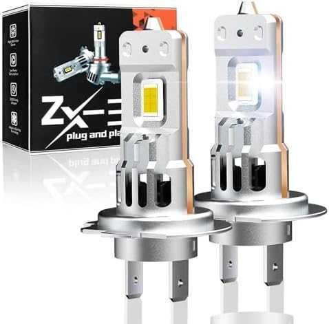 Нови 2 броя H7 LED крушки за фарове – IP68, 6500K, охлаждане, 12000LM